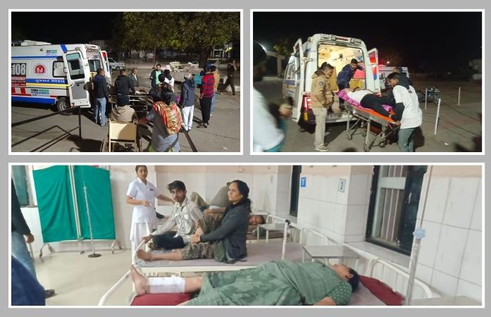 સાયલા-ચોટીલા હાઈવે પર જાનૈયાઓની બસ ટ્રકની પાછળ ઘૂસી, 24 લોકો ઈજાગ્રસ્ત