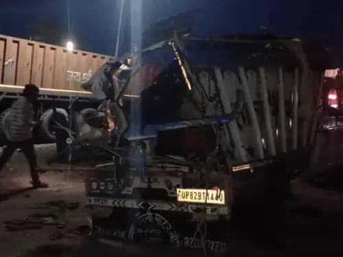 રાજસ્થાનના દૌસામાં કન્ટેનર અને પિકઅપ વચ્ચે ટક્કર, 11 લોકોનાં મોત:બધા યુપીના એટાના રહેવાસી