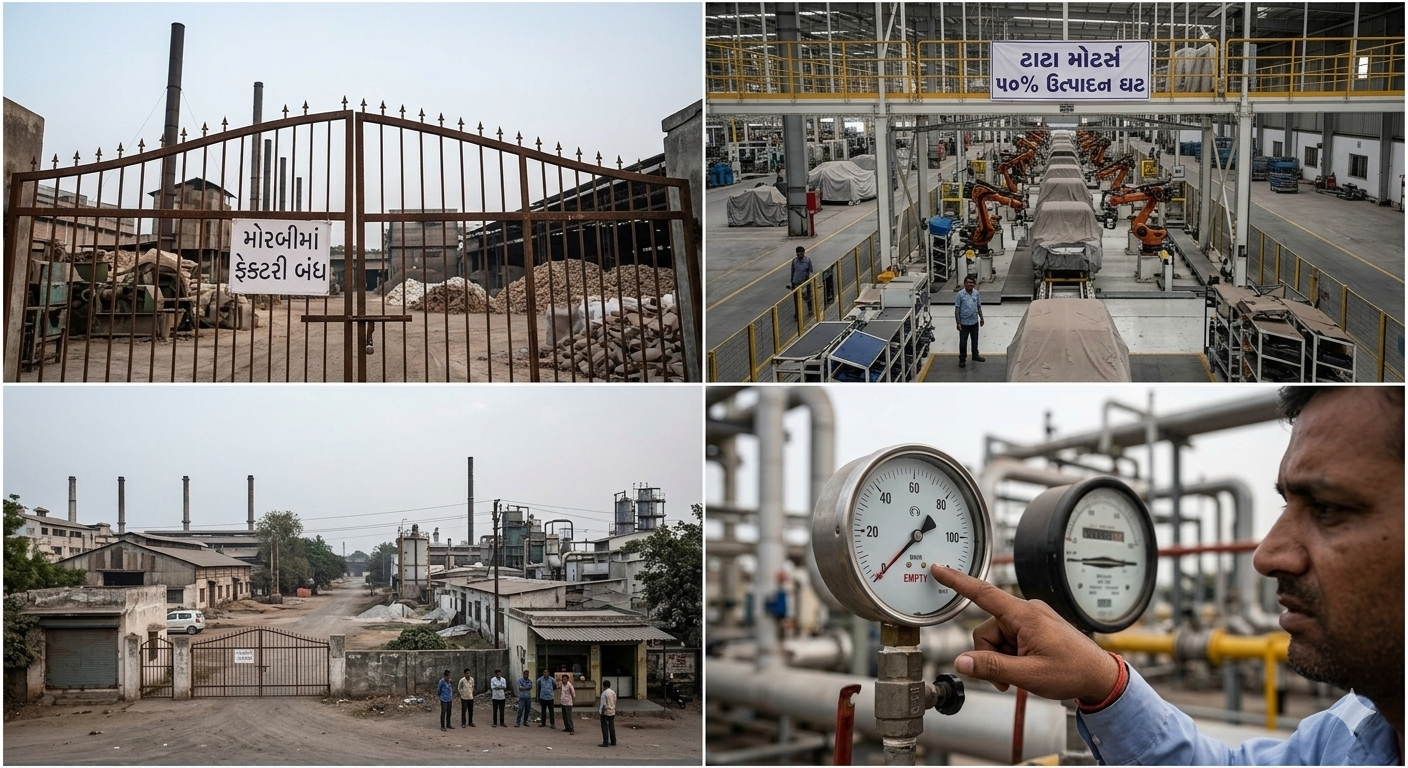 Iran Israel War Breaking: ગુજરાતમાં તોળાતું ગેસ સંકટ, મોરબીમાં 100થી વધુ ફેક્ટરીઓ બંધ, ટાટા મોટર્સ પ્લાન્ટમાં 50% ઉત્પાદન ઘટવાની આશંકા