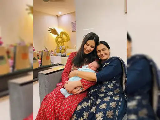 OMG! કેટરિનાના બેબી બોયની પહેલી તસવીર 'લીક'?:વિક્કી કૌશલ પત્ની, મમ્મી અને દીકરા સાથે દેખાયો, જાણો સોશિયલ મીડિયા પર ફરતાં ક્યૂટ ફોટોનું રહસ્ય