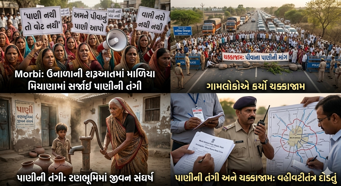 Morbi: ઉનાળાની શરૂઆતમાં માળિયા મિયાણામાં સર્જાઈ પાણીની તંગી, ગામલોકોએ કર્યો ચક્કાજામ