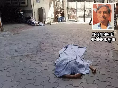 સુરતમાં એપાર્ટમેન્ટના ટેરેસ પરથી છલાંગ લગાવી રત્ન કલાકારનો આપઘાત:6 મહિનાથી બેરોજગાર અને બીમારીથી પરેશાન હતા, કાપોદ્રા પોલીસ ઘટનાસ્થળે પહોંચી