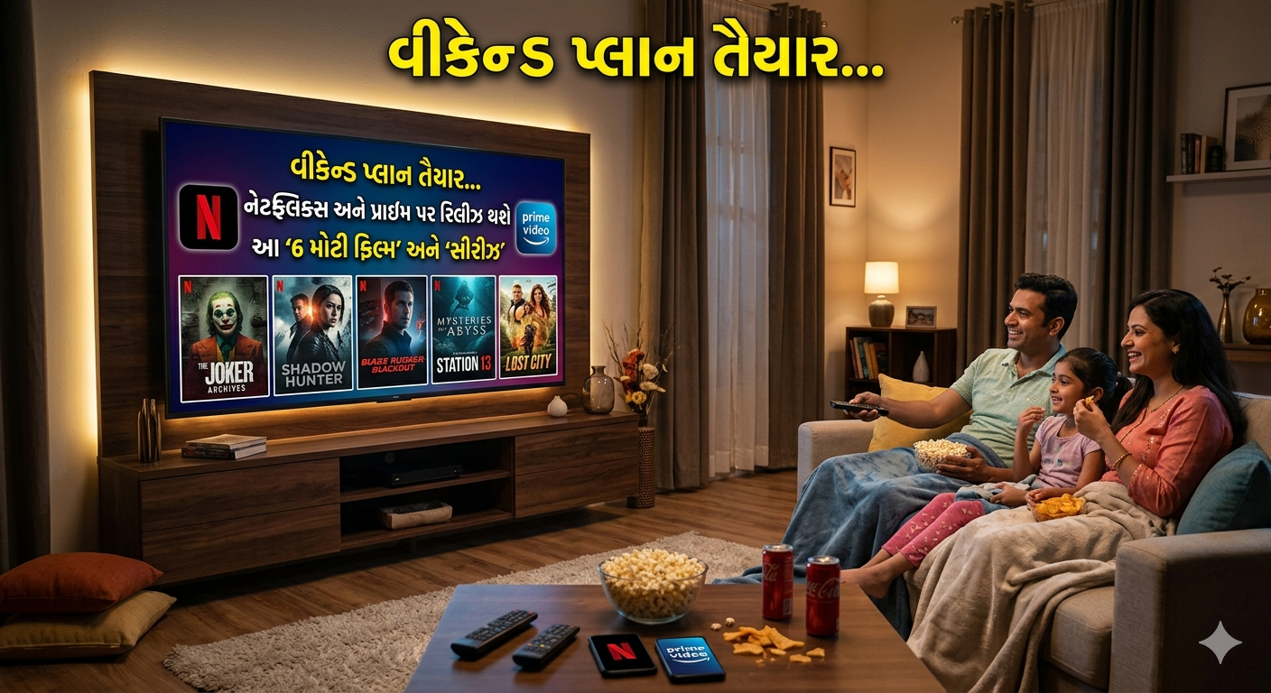વીકેન્ડ પ્લાન તૈયાર… નેટફ્લિક્સ અને પ્રાઇમ પર રિલીઝ થશે આ ‘6 મોટી ફિલ્મ’ અને ‘સીરીઝ’