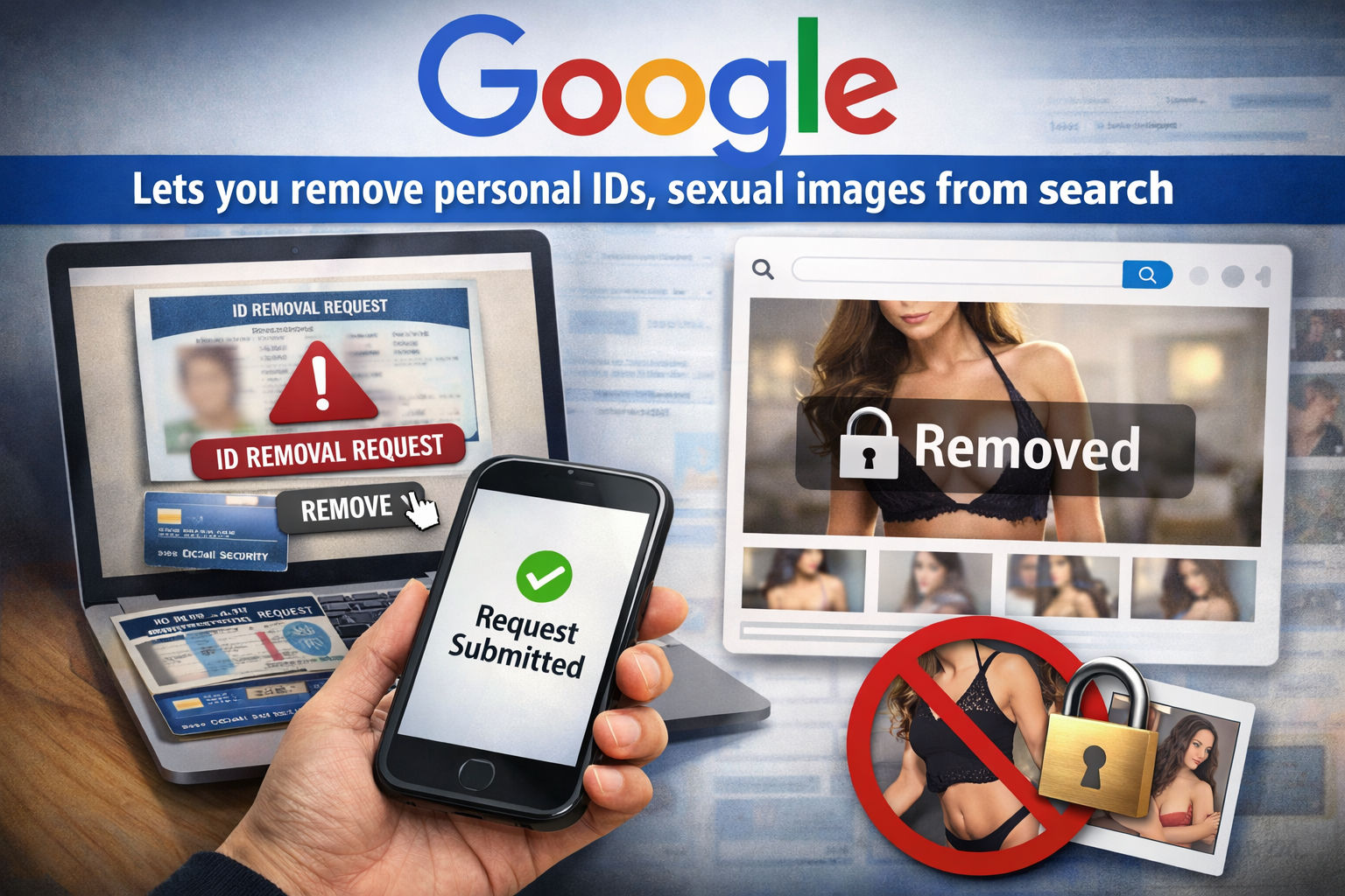 યુઝર્સ પોતાની પર્સનલ આઈડી અને સેક્સ્યુઅલ ઈમેજ ગૂગલ સર્ચ પરથી કાઢી શકશે, જાણો કેવી રીતે…